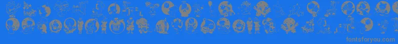 Xmaspromotionssymbols Font – Gray Fonts on Blue Background
