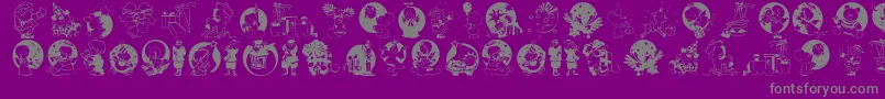 Xmaspromotionssymbols Font – Gray Fonts on Purple Background