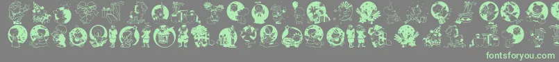 Weitere Informationen zur Xmaspromotionssymbols-Schriftart Xmaspromotionssymbols-Schriftart – Grüne Schriften auf grauem Hintergrund