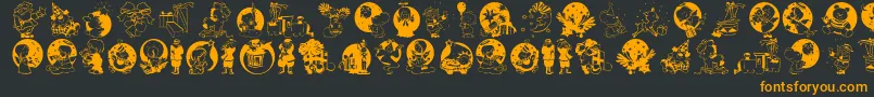 Xmaspromotionssymbols Font – Orange Fonts on Black Background