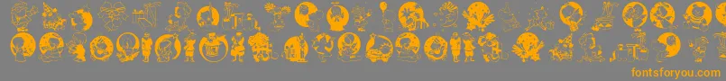 Xmaspromotionssymbols Font – Orange Fonts on Gray Background
