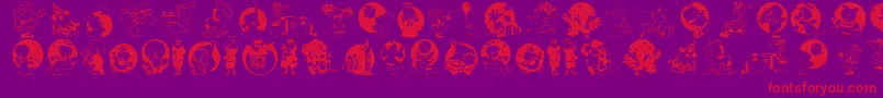 Xmaspromotionssymbols Font – Red Fonts on Purple Background