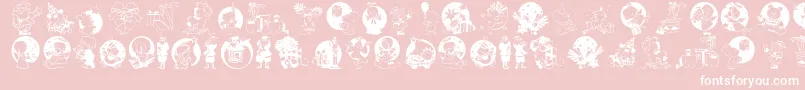 Xmaspromotionssymbols Font – White Fonts on Pink Background