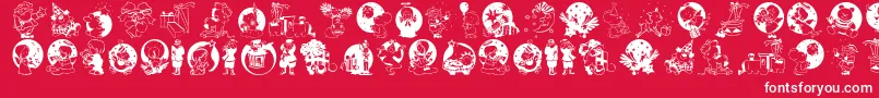 Xmaspromotionssymbols Font – White Fonts on Red Background