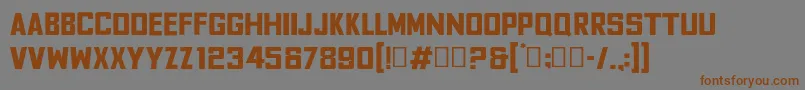 FyodorBold-fontti – ruskeat fontit harmaalla taustalla