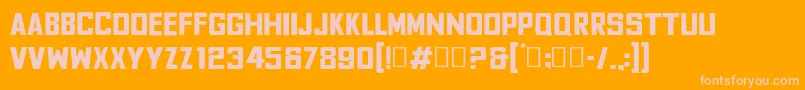 Weitere Informationen zur FyodorBold-Schriftart FyodorBold-Schriftart – Rosa Schriften auf orangefarbenem Hintergrund