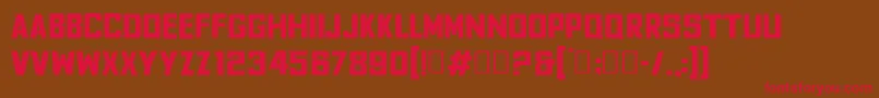 FyodorBold Font – Red Fonts on Brown Background