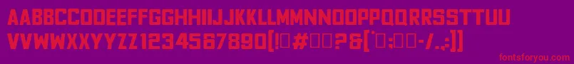 Czcionka FyodorBold – czerwone czcionki na fioletowym tle