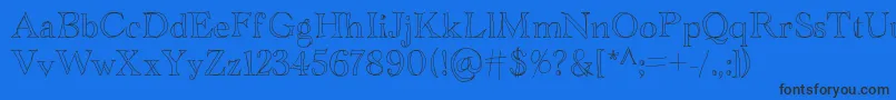 Academyblah Font – Black Fonts on Blue Background