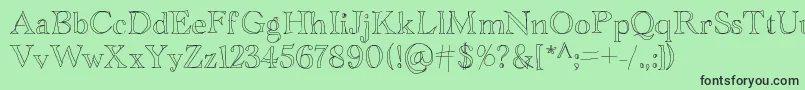 Academyblah Font – Black Fonts on Green Background