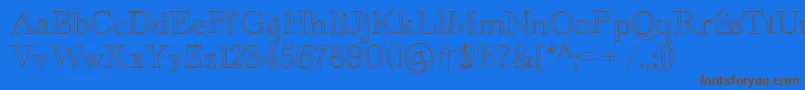 Academyblah Font – Brown Fonts on Blue Background