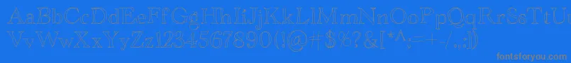 Academyblah Font – Gray Fonts on Blue Background