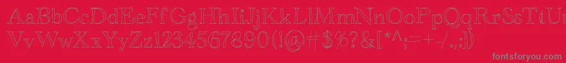 Academyblah Font – Gray Fonts on Red Background