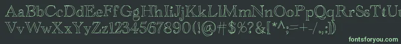 Academyblah Font – Green Fonts on Black Background