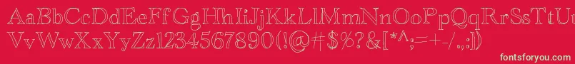 Academyblah Font – Green Fonts on Red Background