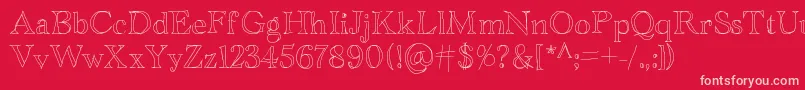 Academyblah Font – Pink Fonts on Red Background