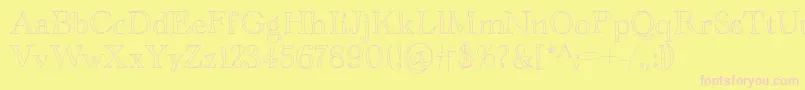 Academyblah Font – Pink Fonts on Yellow Background