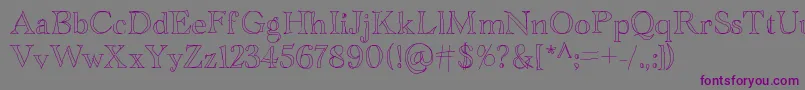 Academyblah Font – Purple Fonts on Gray Background