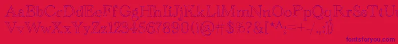 Academyblah Font – Purple Fonts on Red Background