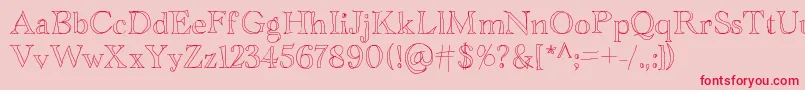 Academyblah Font – Red Fonts on Pink Background