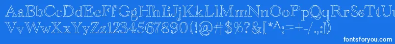 Academyblah Font – White Fonts on Blue Background