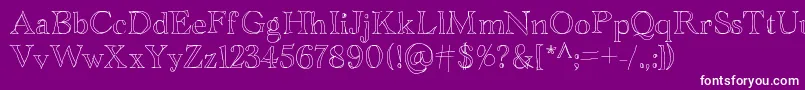 Academyblah Font – White Fonts on Purple Background