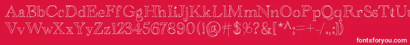 Academyblah Font – White Fonts on Red Background