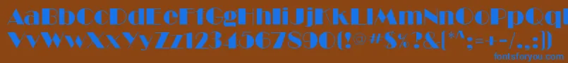 Ritzflf Font – Blue Fonts on Brown Background