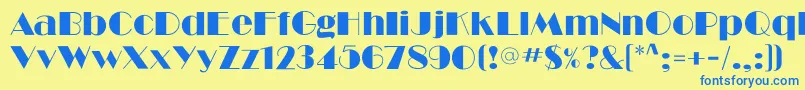 Ritzflf Font – Blue Fonts on Yellow Background