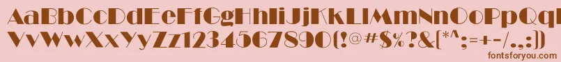 Ritzflf Font – Brown Fonts on Pink Background