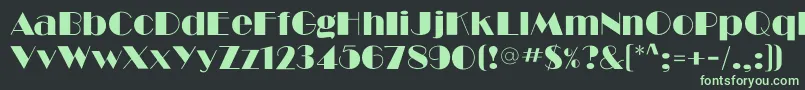 Ritzflf Font – Green Fonts on Black Background