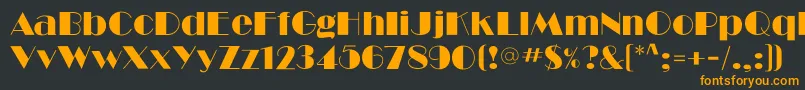 Ritzflf Font – Orange Fonts on Black Background