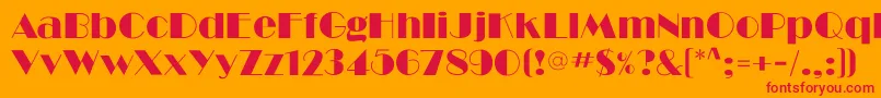 Ritzflf Font – Red Fonts on Orange Background