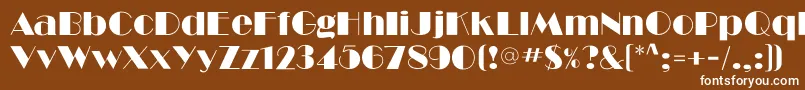 Ritzflf Font – White Fonts on Brown Background