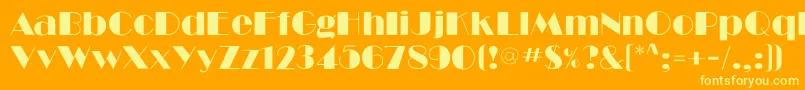 En savoir plus sur la police Ritzflf Police Ritzflf – polices jaunes sur fond orange