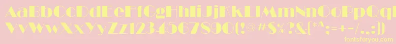 Ritzflf Font – Yellow Fonts on Pink Background