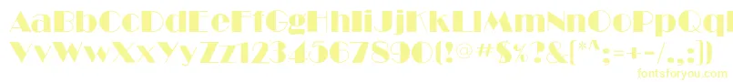 Ritzflf Font – Yellow Fonts on White Background
