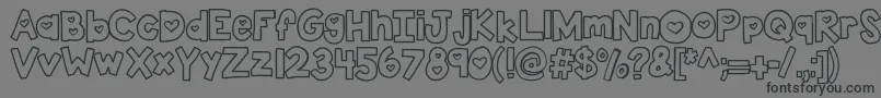Kbtwolovers Font – Black Fonts on Gray Background