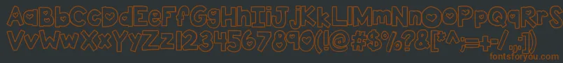 Kbtwolovers Font – Brown Fonts on Black Background