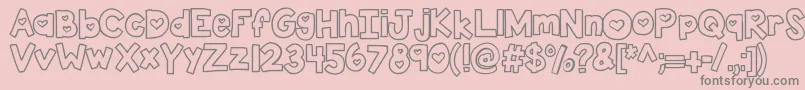 Шрифт Kbtwolovers – серые шрифты на розовом фоне