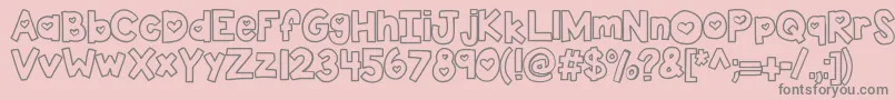 Kbtwolovers Font – Gray Fonts on Pink Background