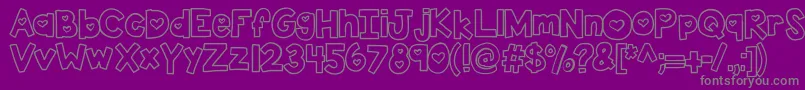 Fonte Kbtwolovers – fontes cinzas em um fundo violeta