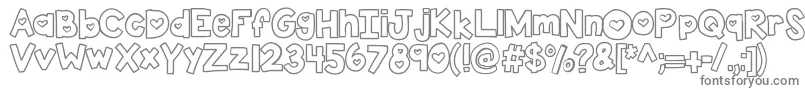 Kbtwolovers-Schriftart – Graue Schriften auf weißem Hintergrund