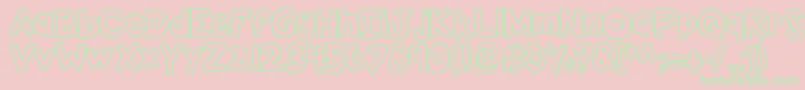 Kbtwolovers Font – Green Fonts on Pink Background