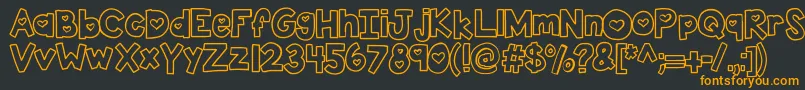 Kbtwolovers Font – Orange Fonts on Black Background