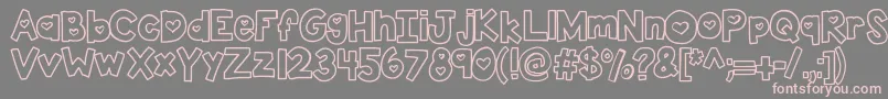 fuente Kbtwolovers – Fuentes Rosadas Sobre Fondo Gris