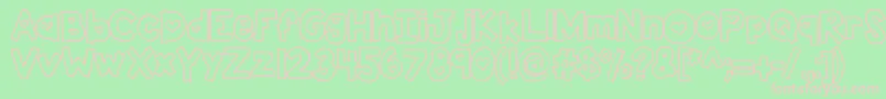 Шрифт Kbtwolovers – розовые шрифты на зелёном фоне