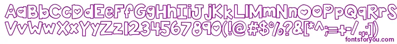 Kbtwolovers Font – Purple Fonts on White Background