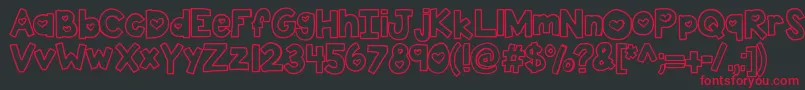 Kbtwolovers Font – Red Fonts on Black Background