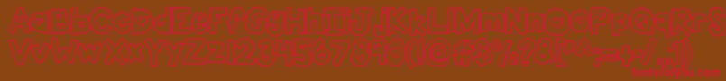 Kbtwolovers Font – Red Fonts on Brown Background